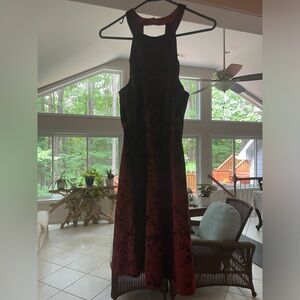 Velvet halter neck dress